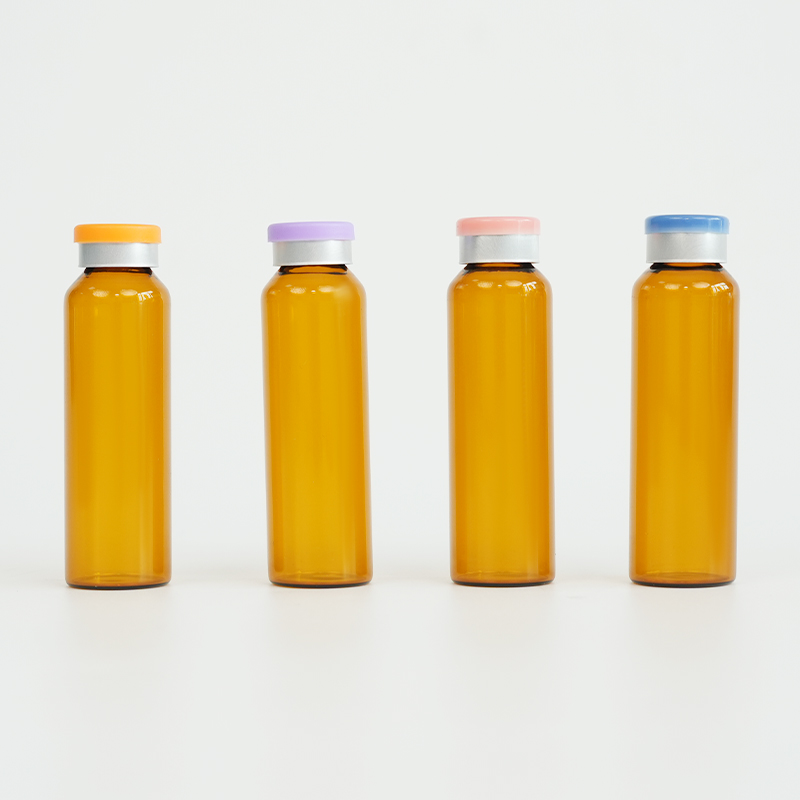 Amber glass oral liquid vial with crimp finish