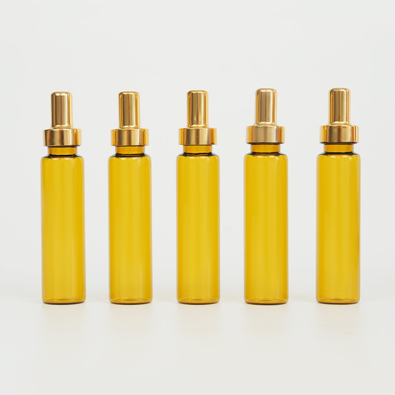 Amber glass oral liquid vial with crimp finish