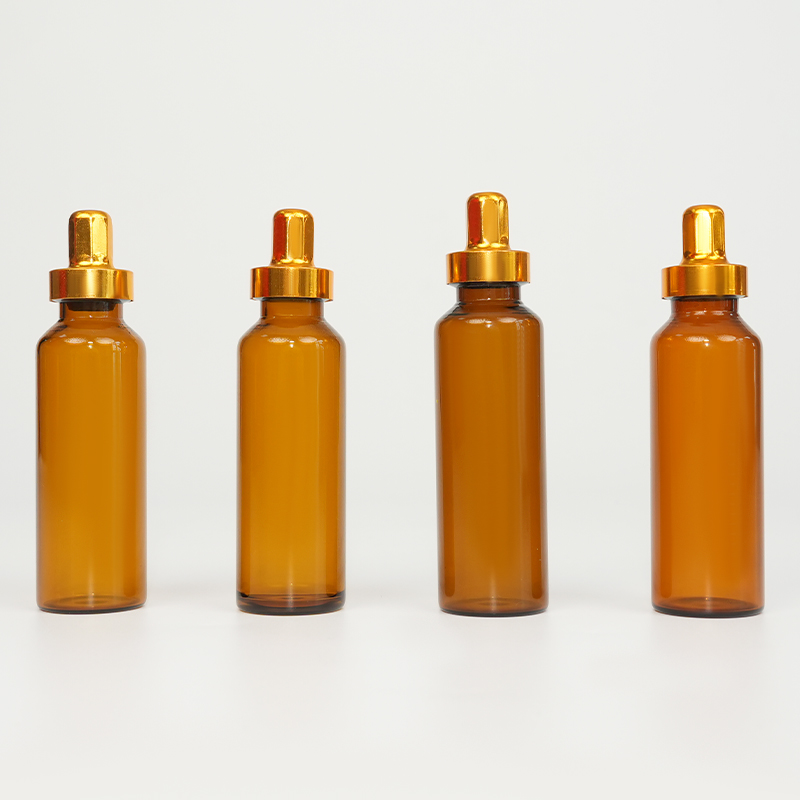 Amber glass oral liquid vial with crimp finish