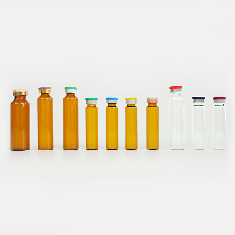 Clear glass oral liquid vial with crimp finish