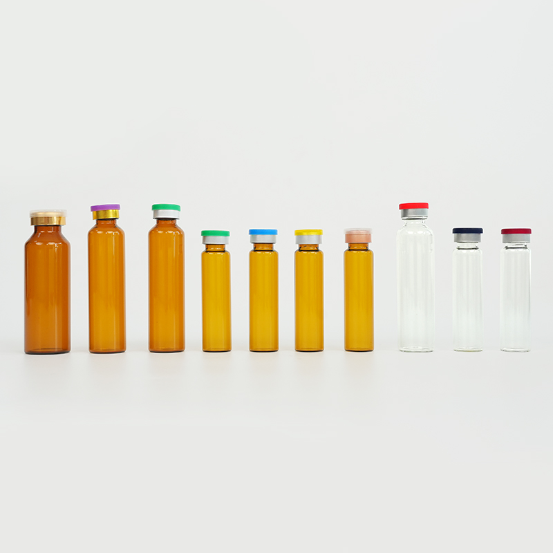 Clear glass oral liquid vial with crimp finish
