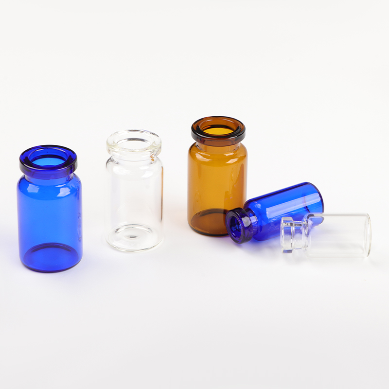 Blue glass vial