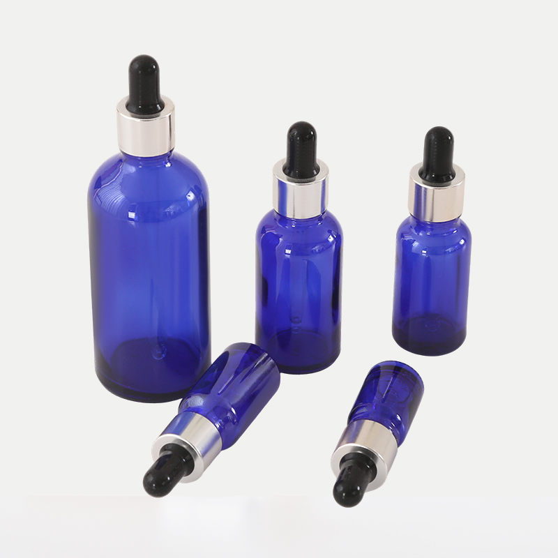 Blue glass essential oil bottle Blue glass essential oil bottle