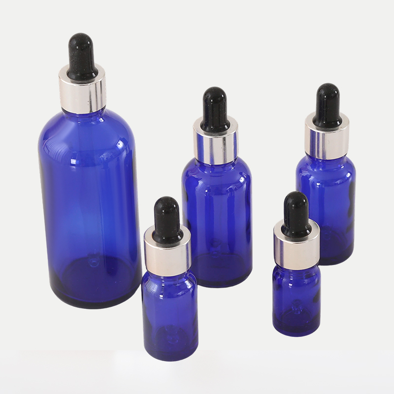 Blue glass essential oil bottle Blue glass essential oil bottle