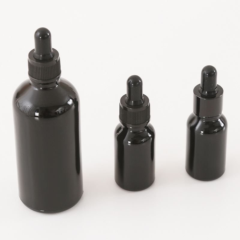 Black glass essential oil bottle Black glass essential oil bottle