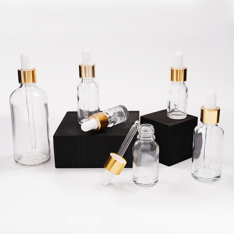 Clear glass essential oil bottle Clear glass essential oil bottle