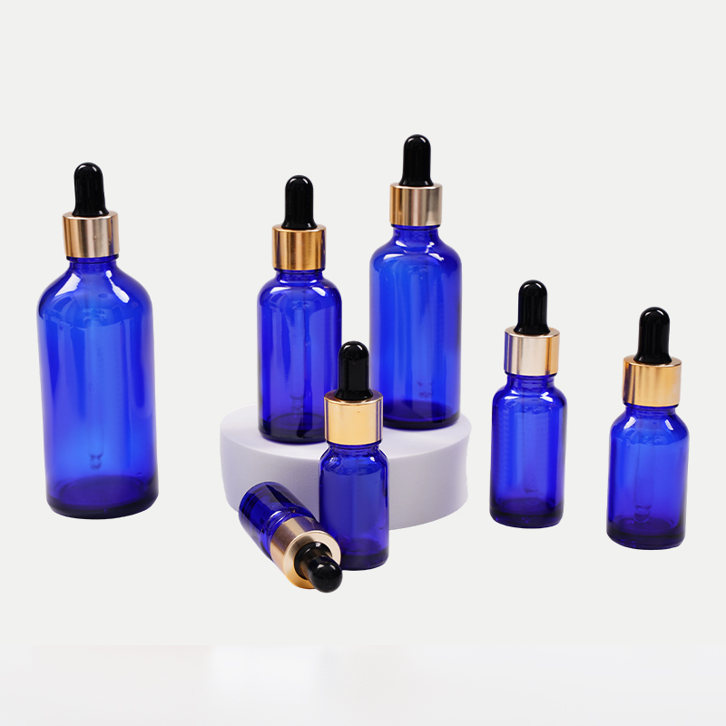 Blue glass essential oil bottle Blue glass essential oil bottle