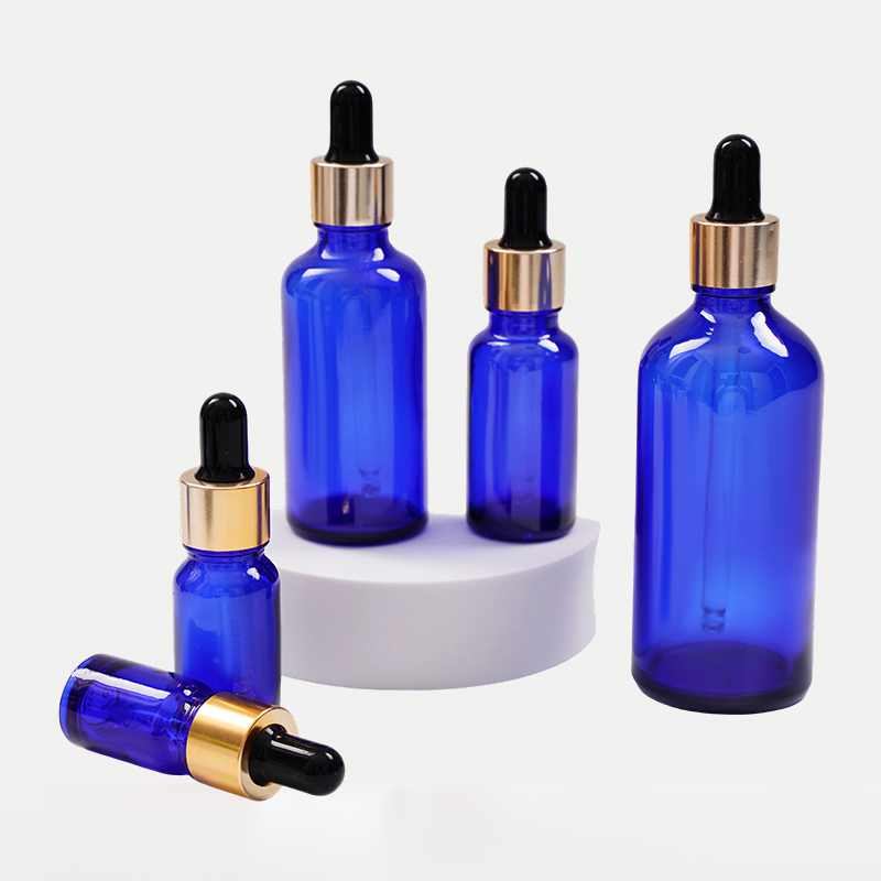 Blue glass essential oil bottle Blue glass essential oil bottle