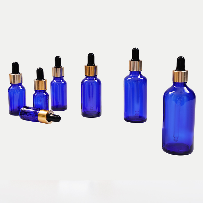 Blue glass essential oil bottle Blue glass essential oil bottle
