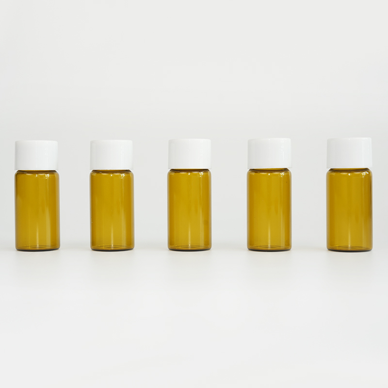 Amber glass tubular vial