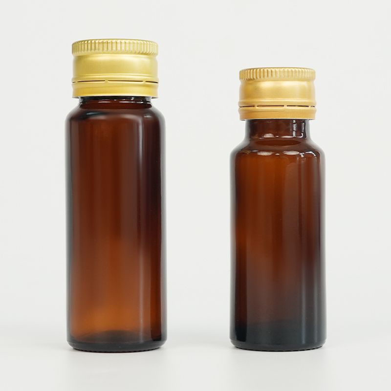 Amber glass screw-neck oral liquid bottle