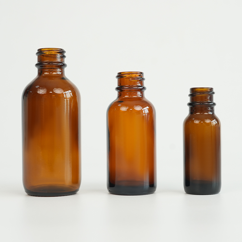 Amber glass screw-neck oral liquid bottle