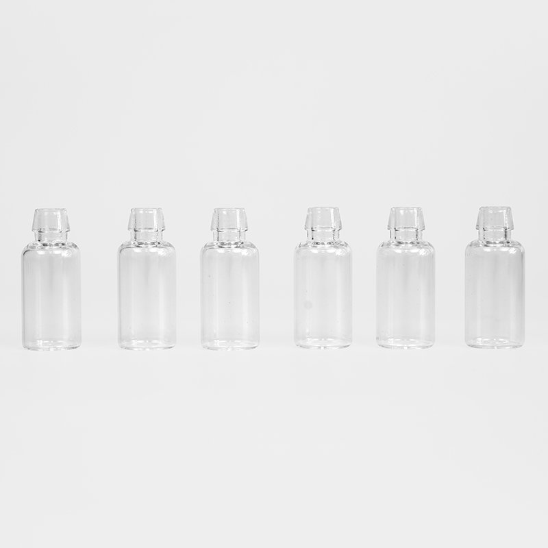 Clear glass tubular vial