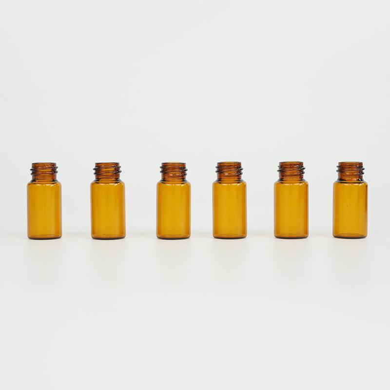 Amber glass tubular vial Amber glass tubular vial