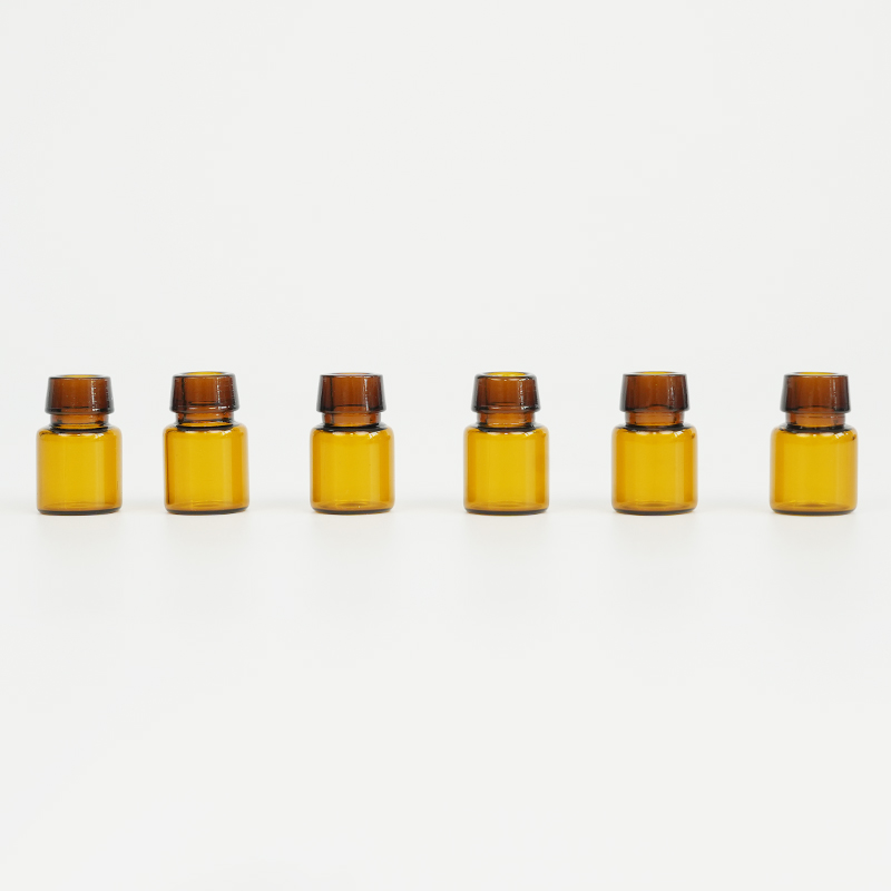 Amber glass tubular vial Amber glass tubular vial