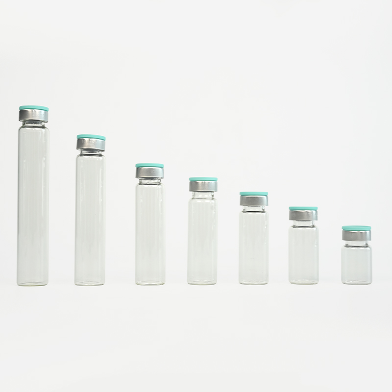 Clear glass tubular vial