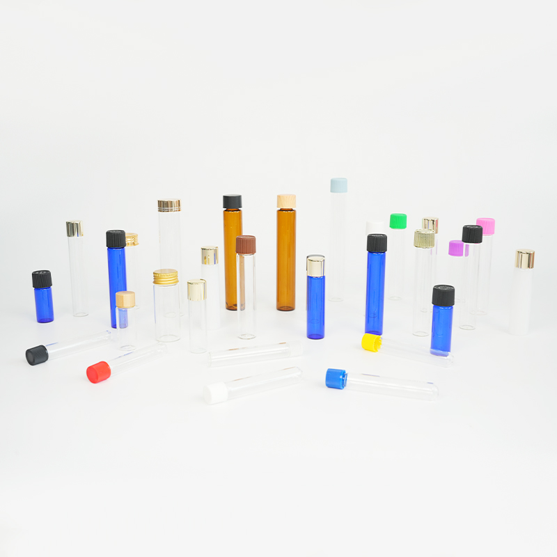 Clear glass tubular vial