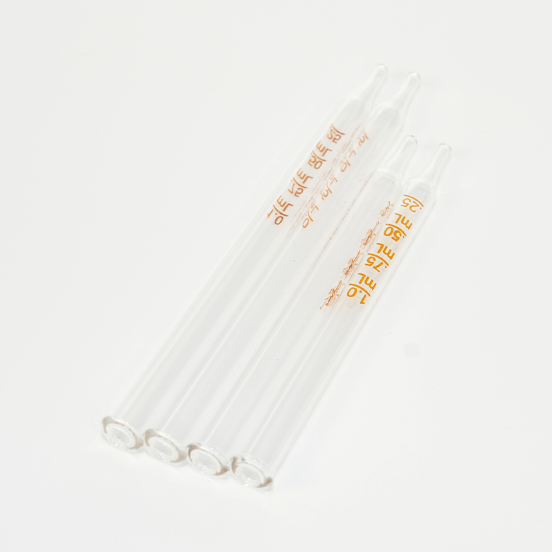 Clear glass tubular vial