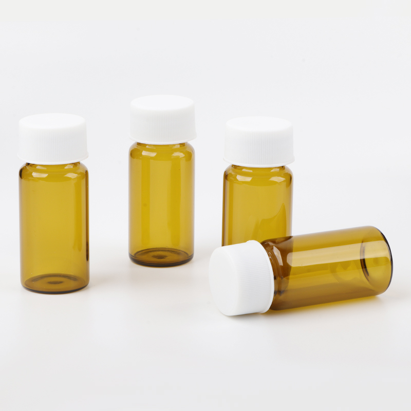 Amber glass tubular vial Amber glass tubular vial