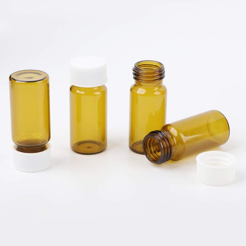Amber glass tubular vial Amber glass tubular vial