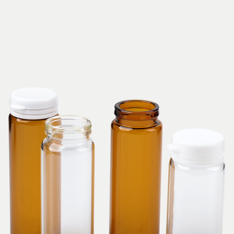 Amber glass tubular vial Amber glass tubular vial
