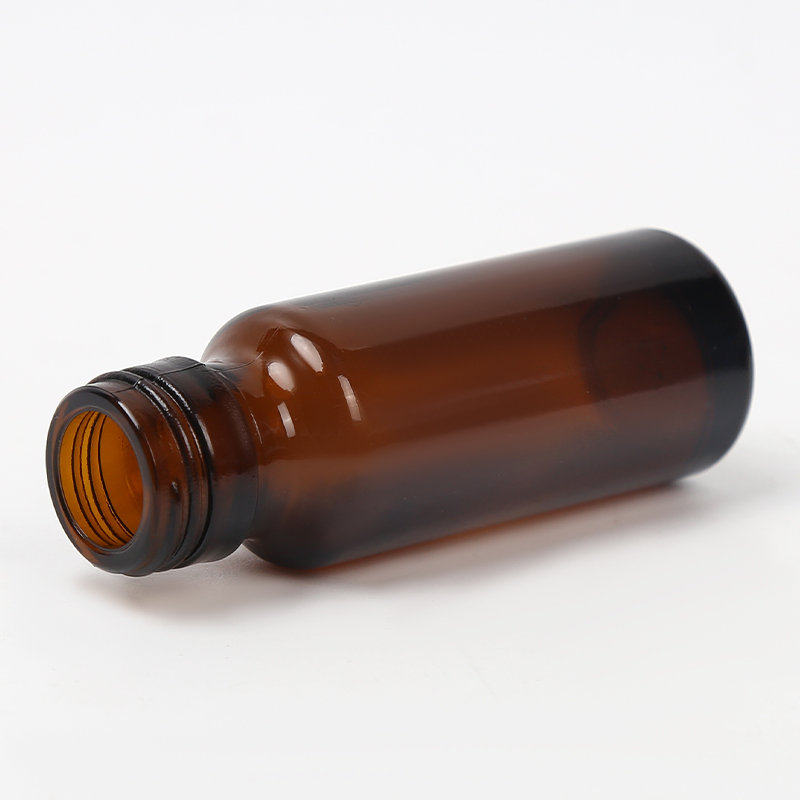 Amber glass screw-neck oral liquid bottle