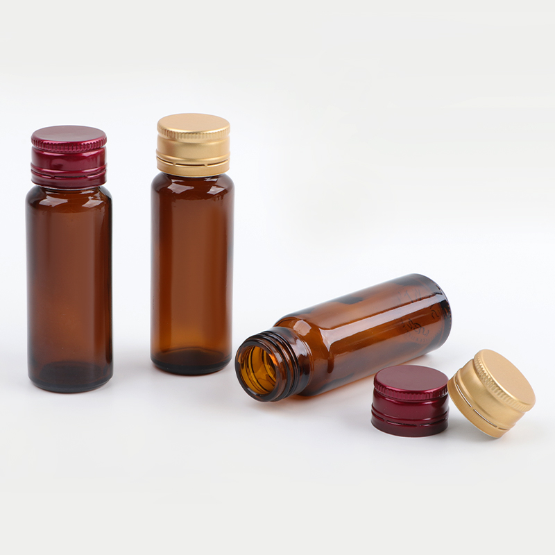 Amber glass screw-neck oral liquid bottle
